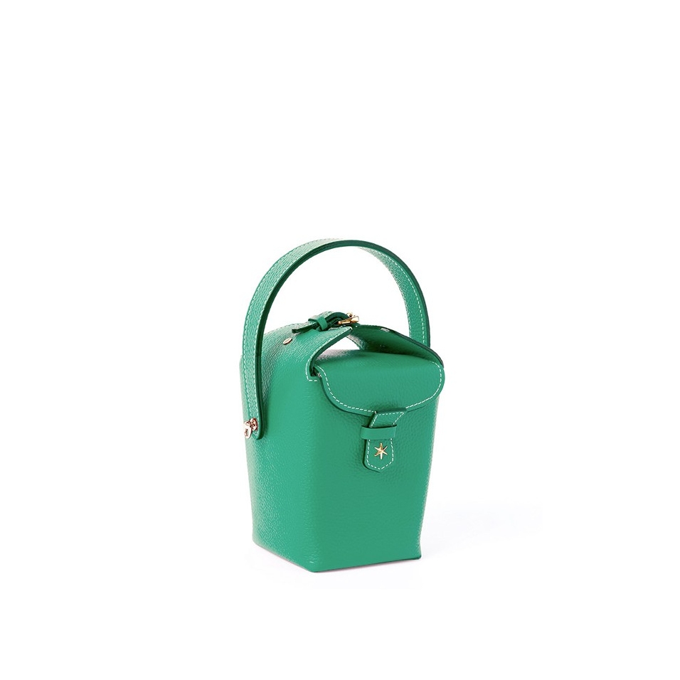 'Tuilerie' Nappa Leather handbag Green & Gold
