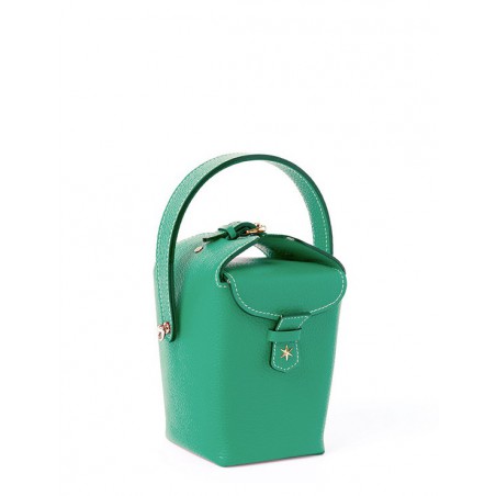 'Tuilerie' Nappa Leather handbag Green & Gold
