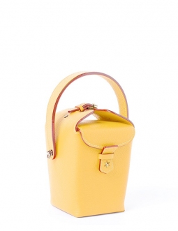 'Tuilerie' Nappa Leather handbag Yellow & Gold