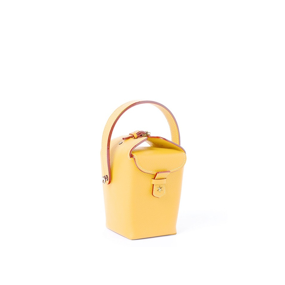'Tuilerie' Nappa Leather handbag Yellow & Gold