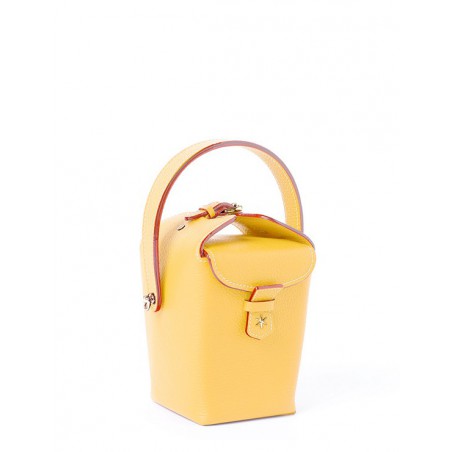 'Tuilerie' Nappa Leather handbag Yellow & Gold