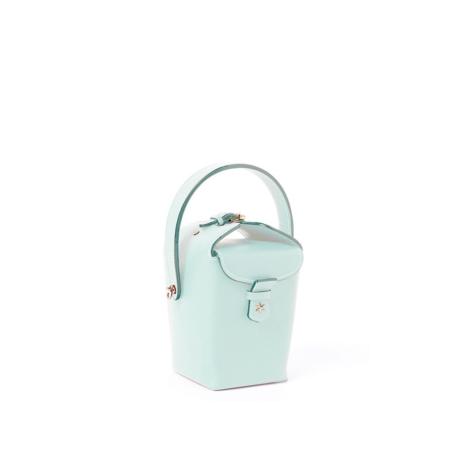 'Tuilerie' Sac à main Seau Cuir Nappa Opaline & Or