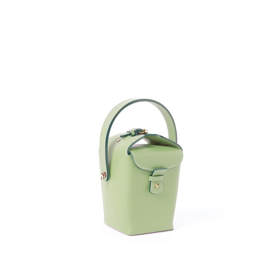 'Tuilerie' Nappa Leather handbag Asperge & Gold