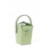 'Tuilerie' Sac à main Seau Cuir Nappa Asperge & Or
