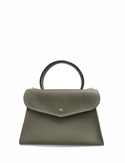 'Chantilly' Sac à main Cuir Nappa Éléphant & Or