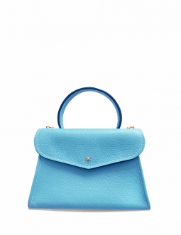 'Chantilly' Sac à main Cuir Nappa Azur & Or