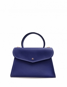 'Chantilly' Sac à main Cuir Nappa Marine & Or