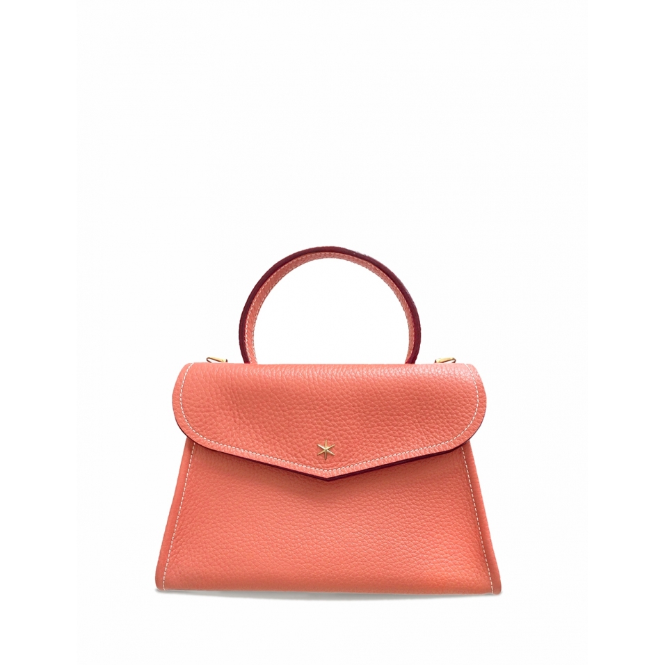 'Chantilly' Sac à main Cuir Nappa Pastèque & Or