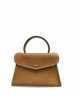 'Chantilly' Sac à main Cuir Nappa Cognac & Or