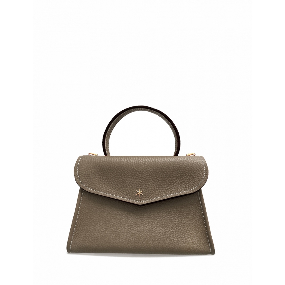 'Chantilly' Sac à main Cuir Nappa Volcan & Or