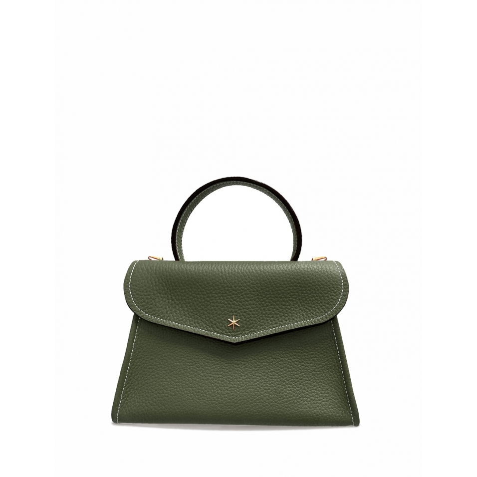 'Chantilly' Sac à main Cuir Nappa Taiga & Or