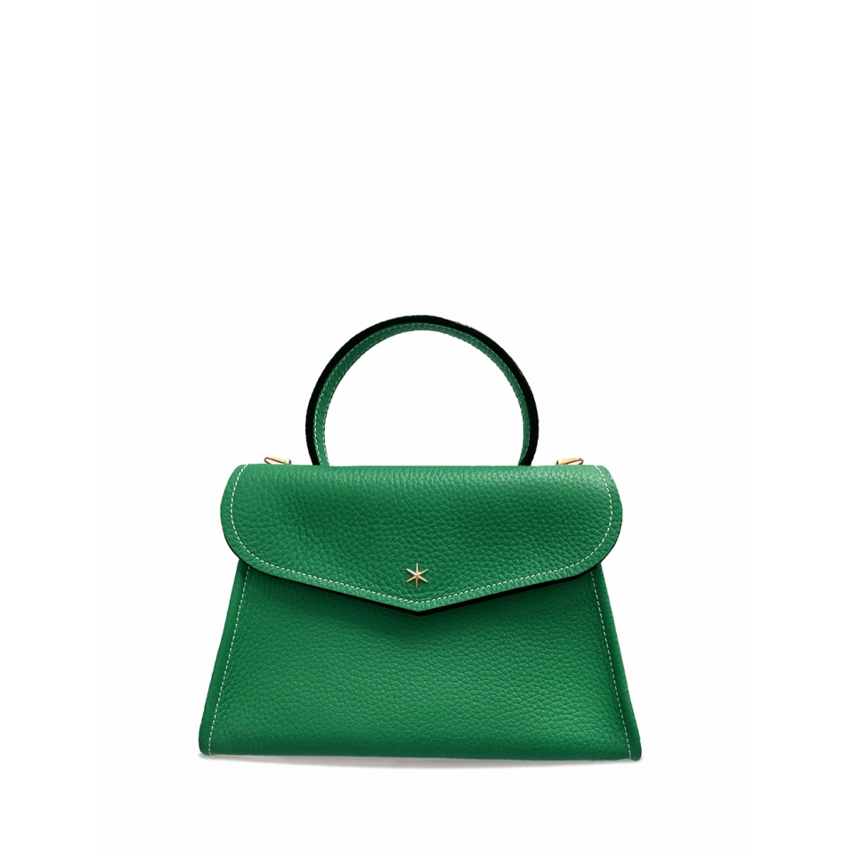 'Chantilly' Sac à main Cuir Nappa Lagon & Or