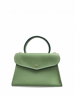 'Chantilly' Sac à main Cuir Nappa Asperge & Or