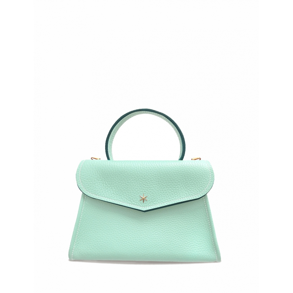 'Chantilly' Sac à main Cuir Nappa Opaline & Or