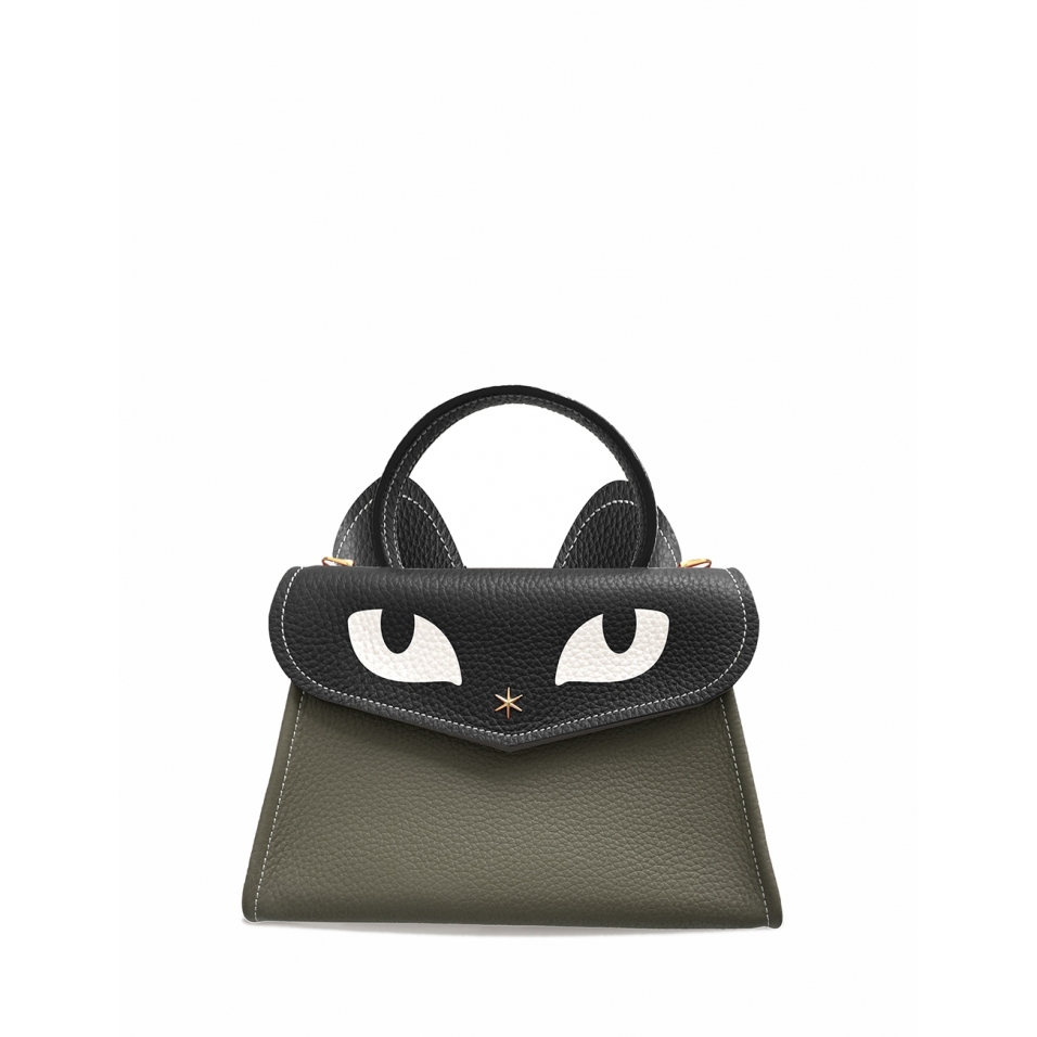 'Chantilly Le chat ' Sac à main Cuir Nappa Éléphant