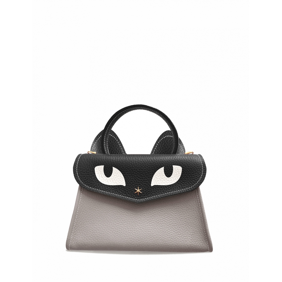 'Chantilly Le chat ' Sac à main Cuir Nappa Perle