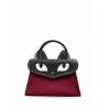 'Chantilly Le chat ' Sac à main Cuir Nappa Bordeaux