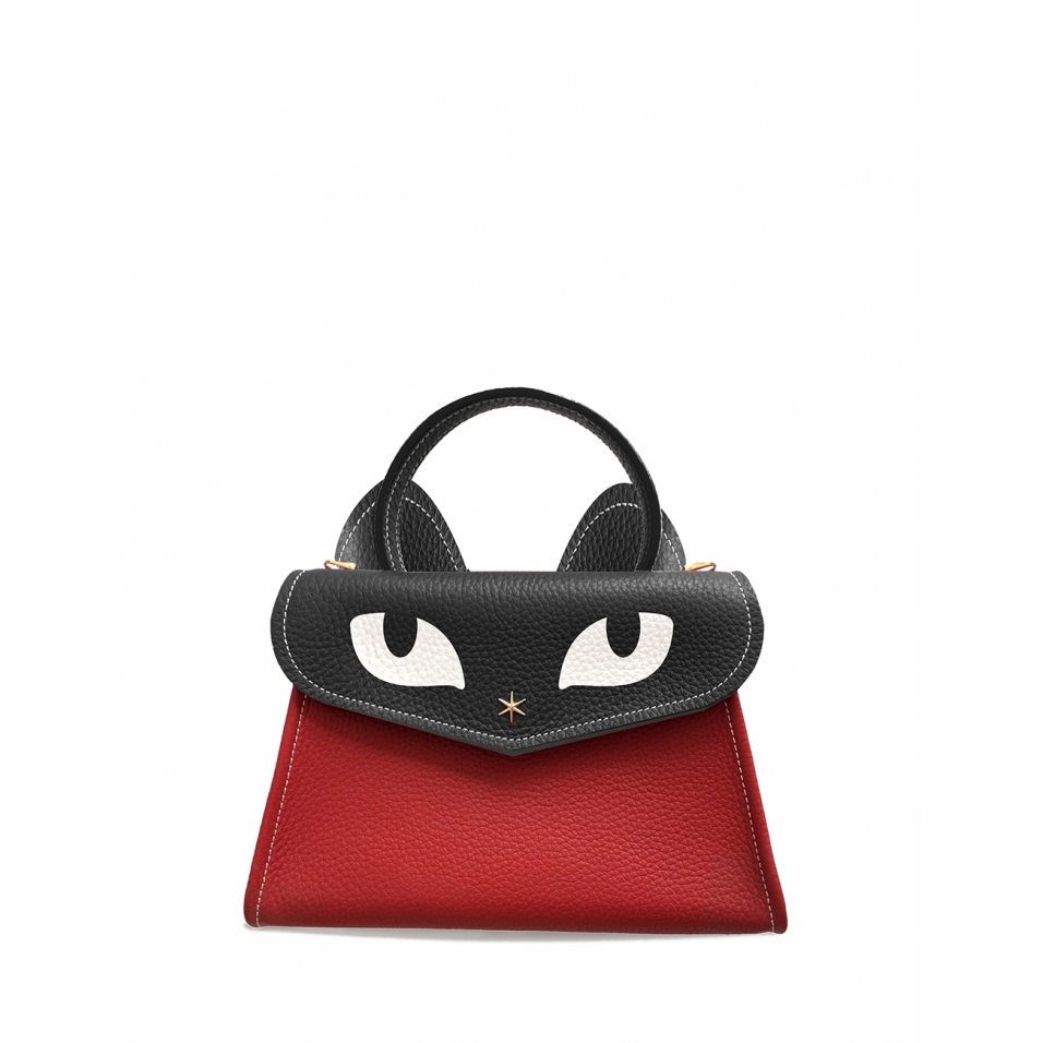 'Chantilly Le chat ' Sac à main Cuir Nappa Écrevisse
