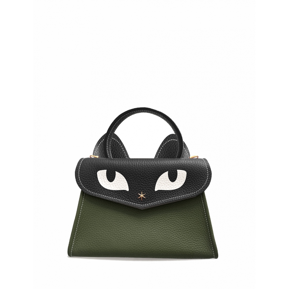 'Chantilly Le chat ' Sac à main Cuir Nappa Taiga