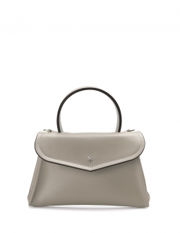 'Chantilly Soie' Sac à main Cuir Tourterelle & Or