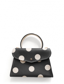 'Chantilly Pois' Sac à main Cuir Nappa Noir & Or