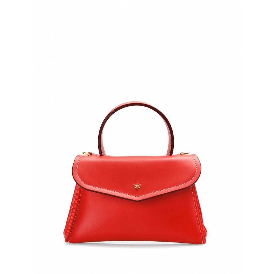 'Chantilly Soie' Sac à main Cuir Écrevisse & Or