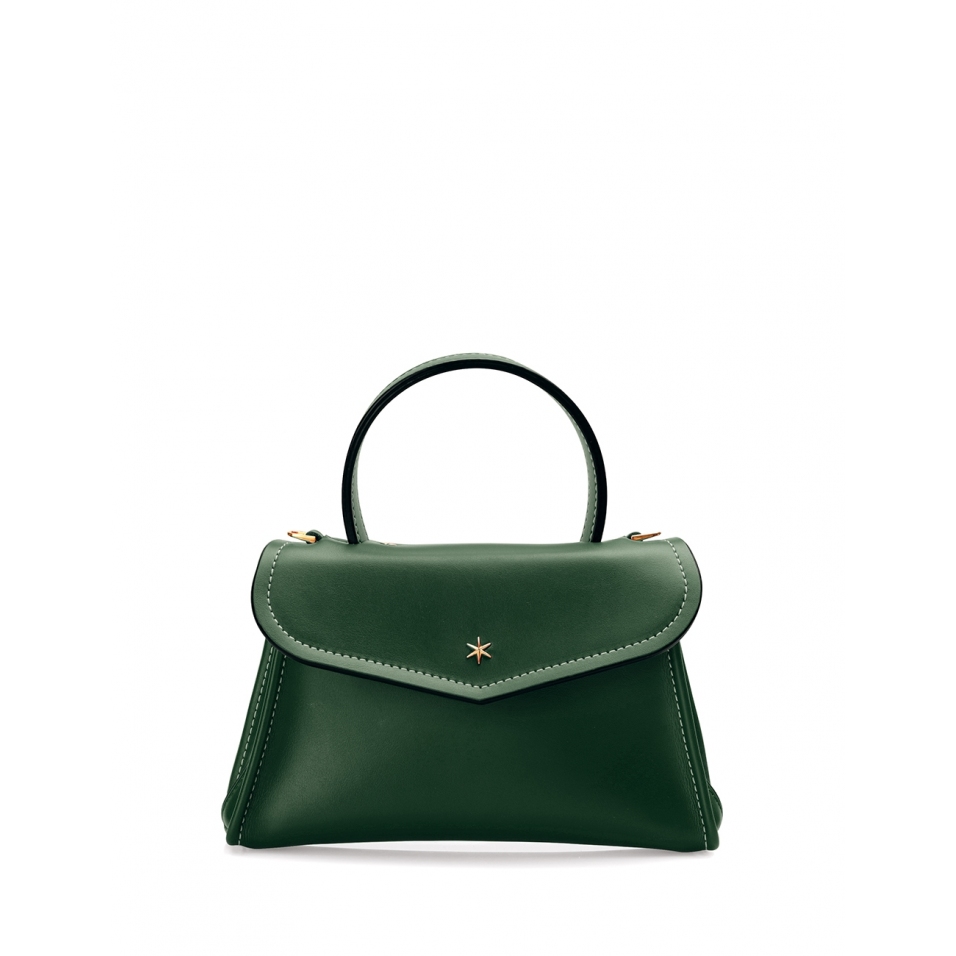 'Chantilly Soie' Sac à main Cuir Sapin & Or