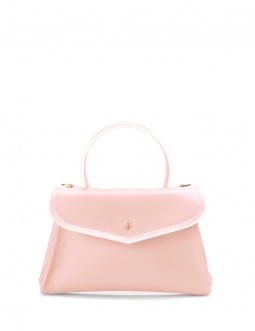 'Chantilly Soie' Sac à main Cuir Rose Poudré & Or