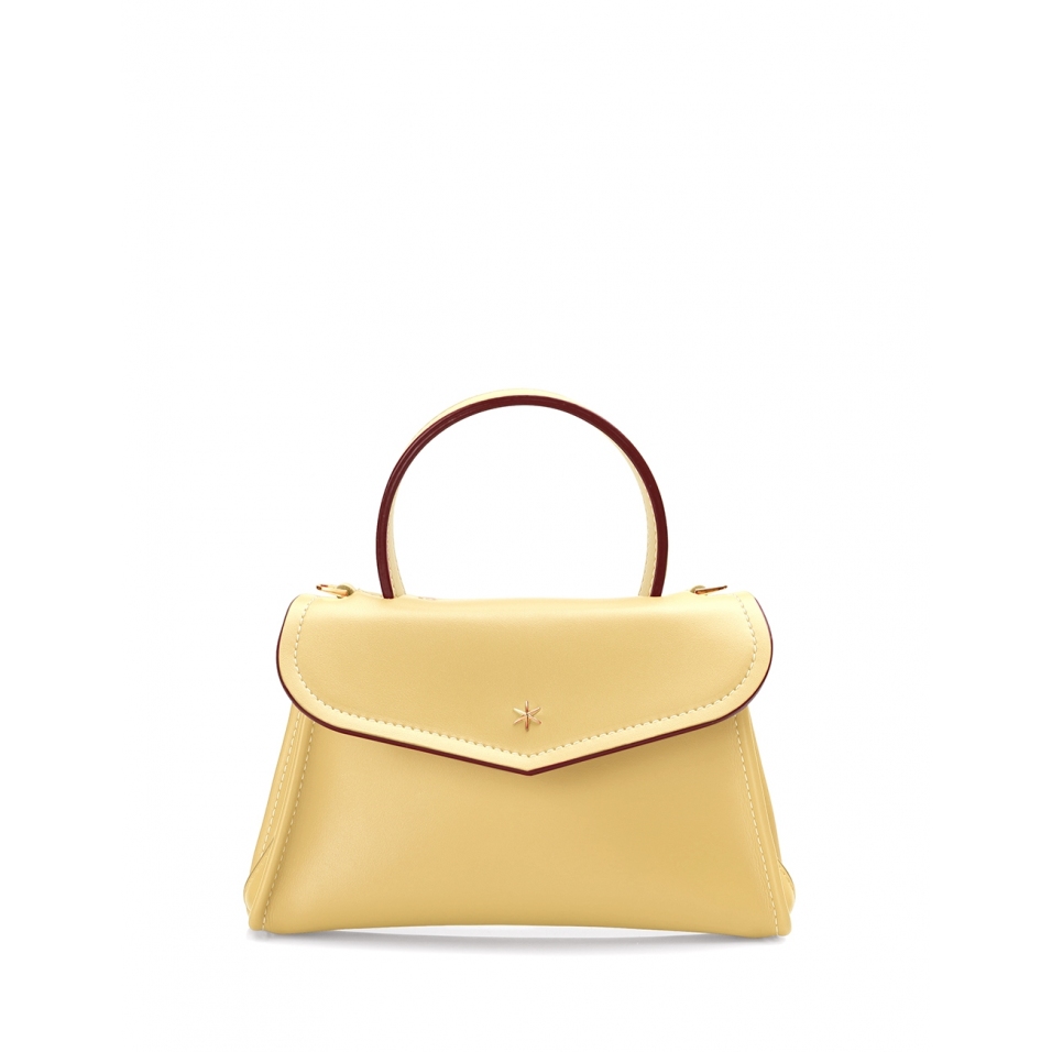 'Chantilly Soie' Sac à main Cuir Anis & Or