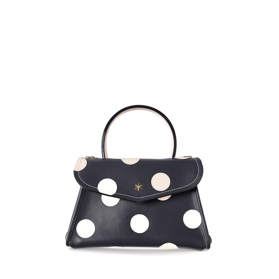 'Chantilly Soie Pois' Sac à main Cuir Dark grey & Gold