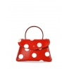 'Chantilly Soie Pois' Sac à main Cuir Écrevisse & Or