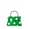 'Chantilly Soie Pois' Sac à main Cuir Lagon & Or