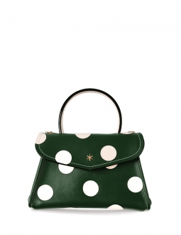 'Chantilly Soie Pois' Sac à main Cuir Sapin & Or