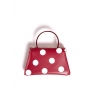'Chantilly Soie Pois' Sac à main Cuir Bordeaux & Or