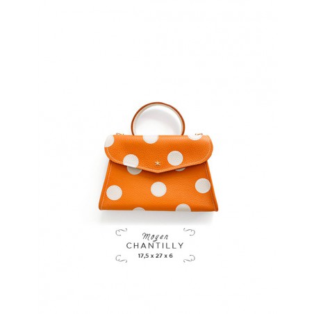 'Chantilly Pois' Nappa Leather handbag sizes options