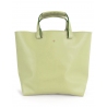 'Batignolles' Sac Cabas Cuir Nappa Asperge et Or