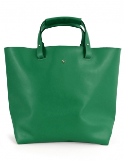 'Batignolles' Sac Cabas Cuir Nappa Lagon et Or
