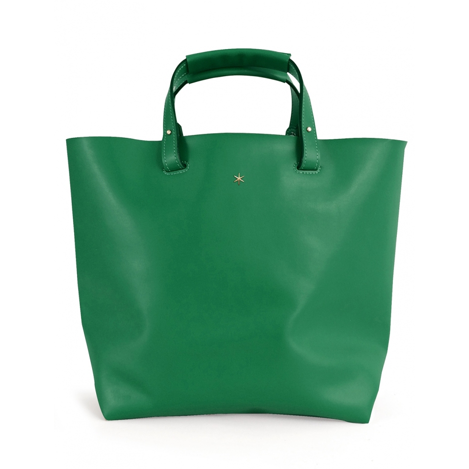 'Batignolles' Sac Cabas Cuir Nappa Lagon et Or