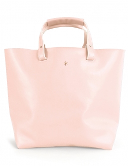 'Batignolles' Sac Cabas Cuir Nappa Rose Poudré et Or
