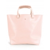 'Batignolles' Sac Cabas Cuir Nappa Rose Poudré et Or