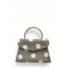 'Chantilly Pois' Nappa Leather handbag Elephant grey & Gold
