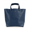 'Batignolles' Sac Cabas Cuir Nappa Bleu nuit et Or