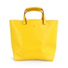 'Batignolles ' Sac Cabas Cuir Nappa Miel et Argent