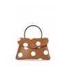 'Chantilly Soie Pois' Sac à main Cuir Cognac & Or