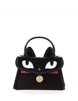 'Chantilly Le chat Premier' Sac à main Cuir Ebene