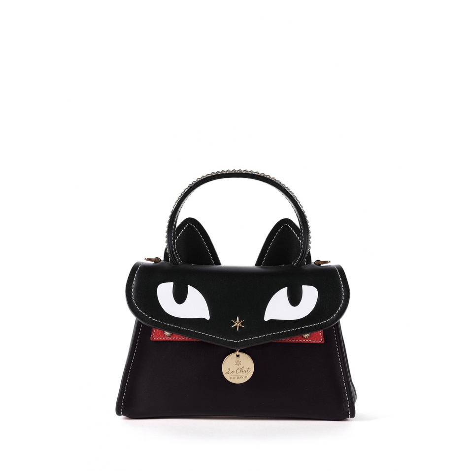 'Chantilly Le chat Premier' Sac à main Cuir Ebene
