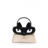 'Chantilly Le chat Premier' Sac à main Cuir Crème