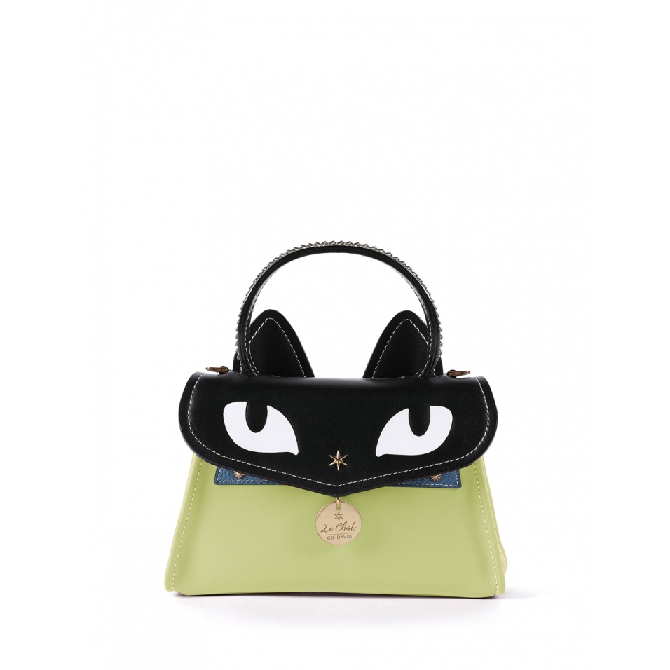 'Chantilly Le chat Premier' Sac à main Cuir Asperge