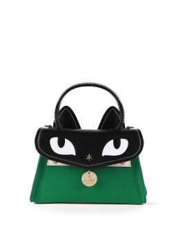 'Chantilly Le chat Premier' Sac à main Cuir Lagon