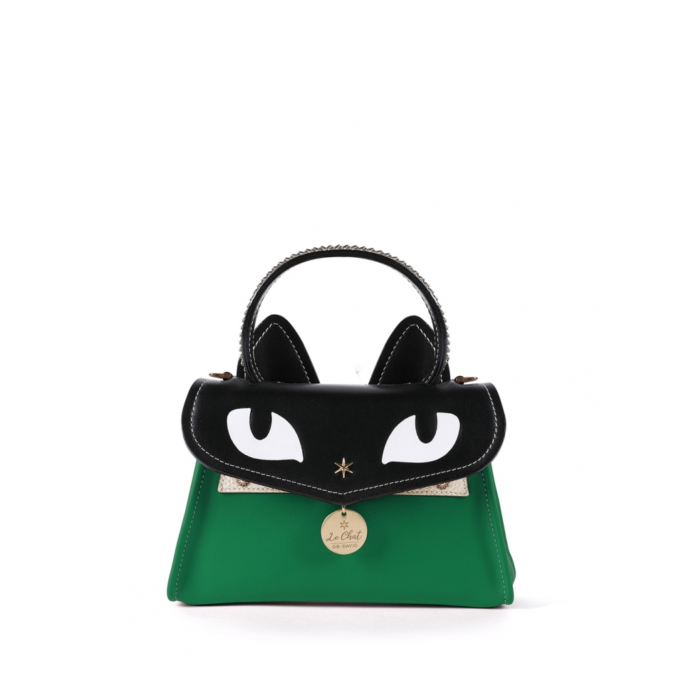'Chantilly Le chat Premier' Sac à main Cuir Lagon